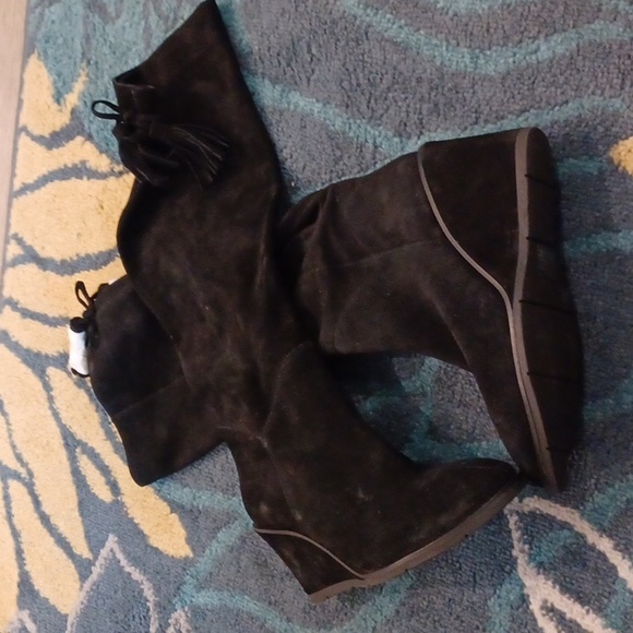 NEW Antonio Melani's Maesyn Black Oiled Tall Leather Boots SZ 6.5 - Picture 6 of 10